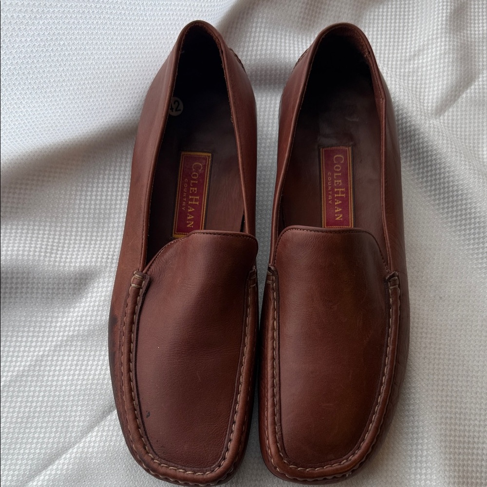 Cole Haan Men's Leather Slip-On Loafers in Brown